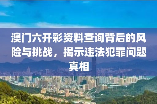 澳门六开彩资料查询背后的风险与挑战，揭示违法犯罪问题真相