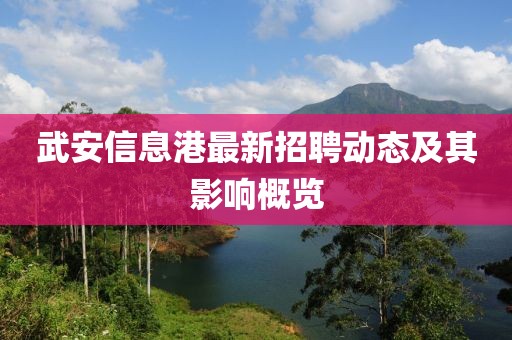 武安信息港最新招聘动态及其影响概览