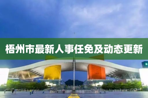 梧州市最新人事任免及动态更新